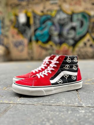 Zapatillas Vans 42, Sk8-Hi Circle V Rojo y Negro