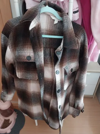 Chaqueta cuadros H&M Talla S