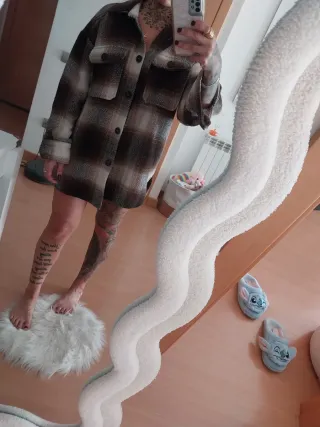 Chaqueta cuadros H&M Talla S