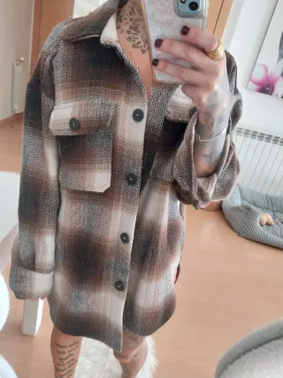 Chaqueta cuadros H&M Talla S
