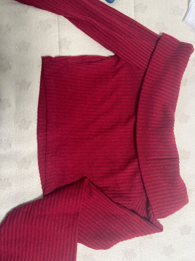 Jersey hombros descubiertos rojo