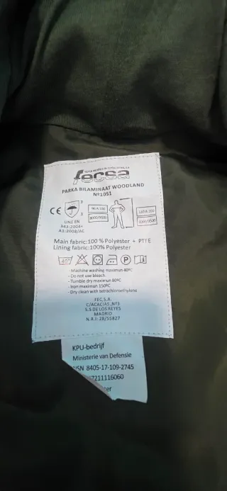 Parka militar color boscoso