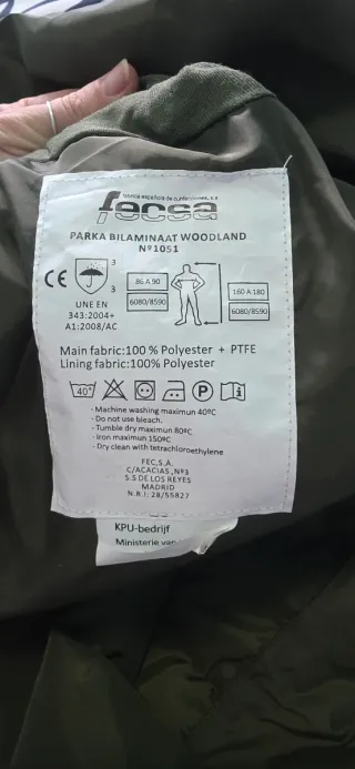 Parka militar color boscoso