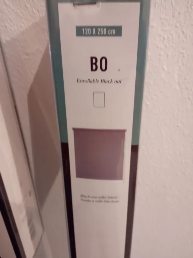 Cortina Enrollable Blackout 120x250cm