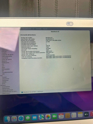 MacBook Air 2017 8GB RAM 128GB