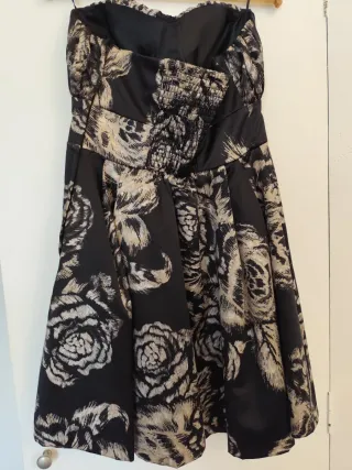 Vestido fiesta Guess negro y dorado