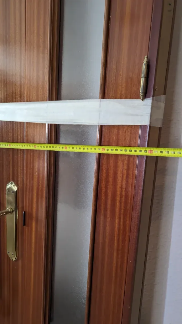 Puerta de paso doble con cristal