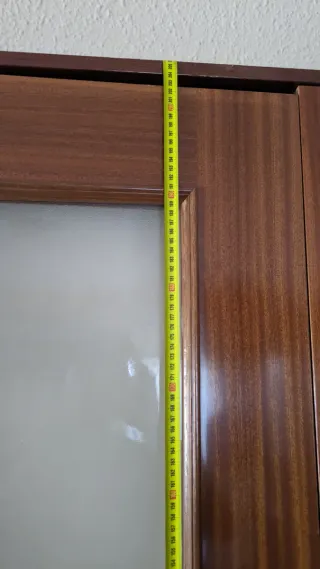 Puerta de paso doble con cristal