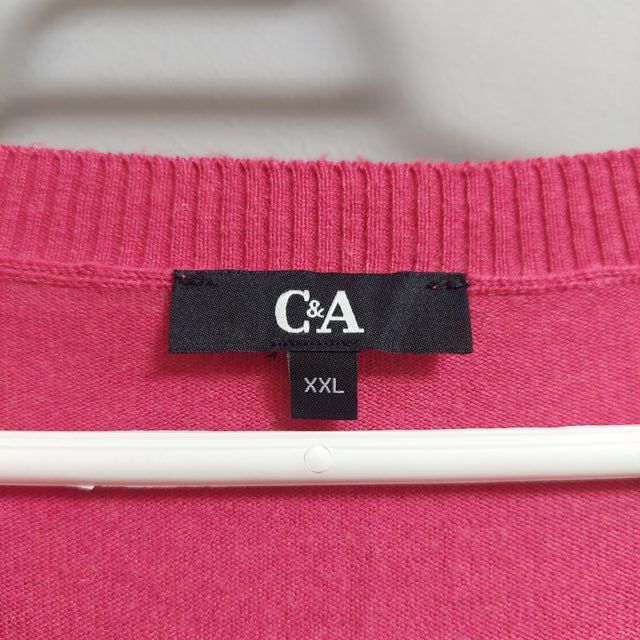 Jersey C&A Fucsia Talla XXL Punto Fino Mujer