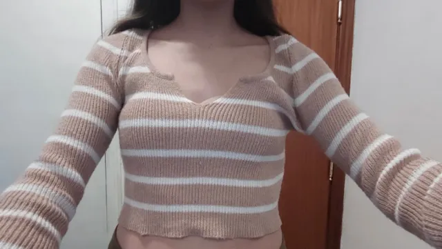 Camiseta corta de rayas Talla S