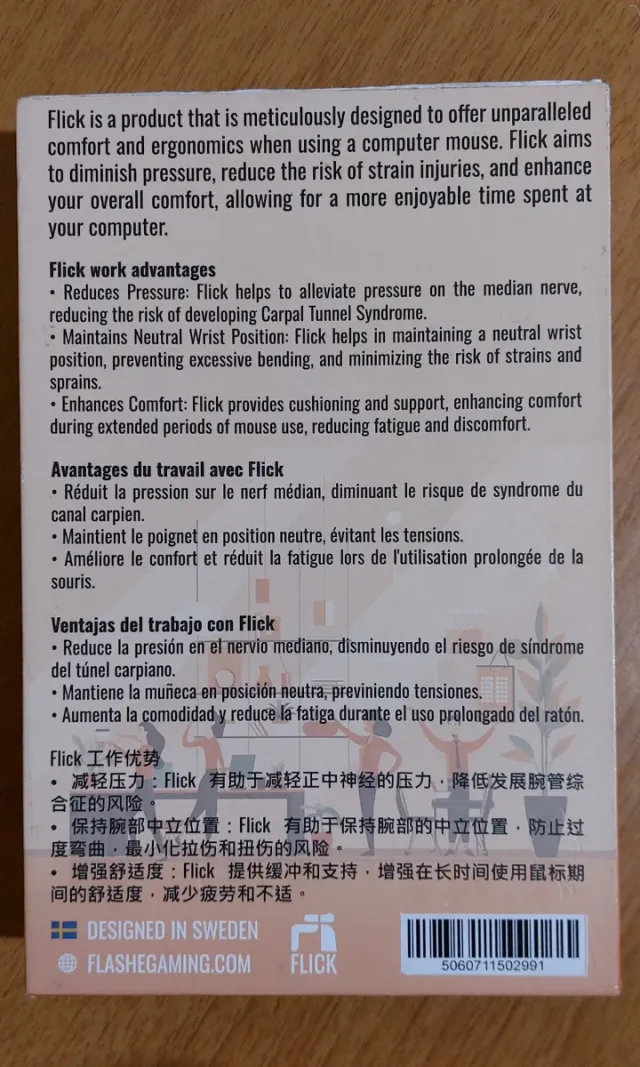 Poggia polso mouse ergonomico FLICK