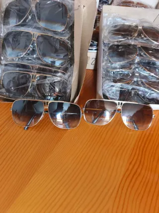 Lote 100+ Gafas de Sol Aviador Doradas