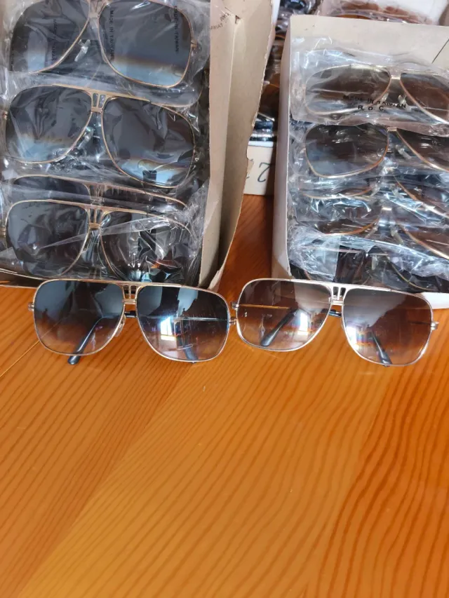 Lote 100+ Gafas de Sol Aviador Doradas
