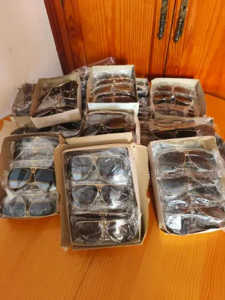 Lote 100+ Gafas de Sol Aviador Doradas