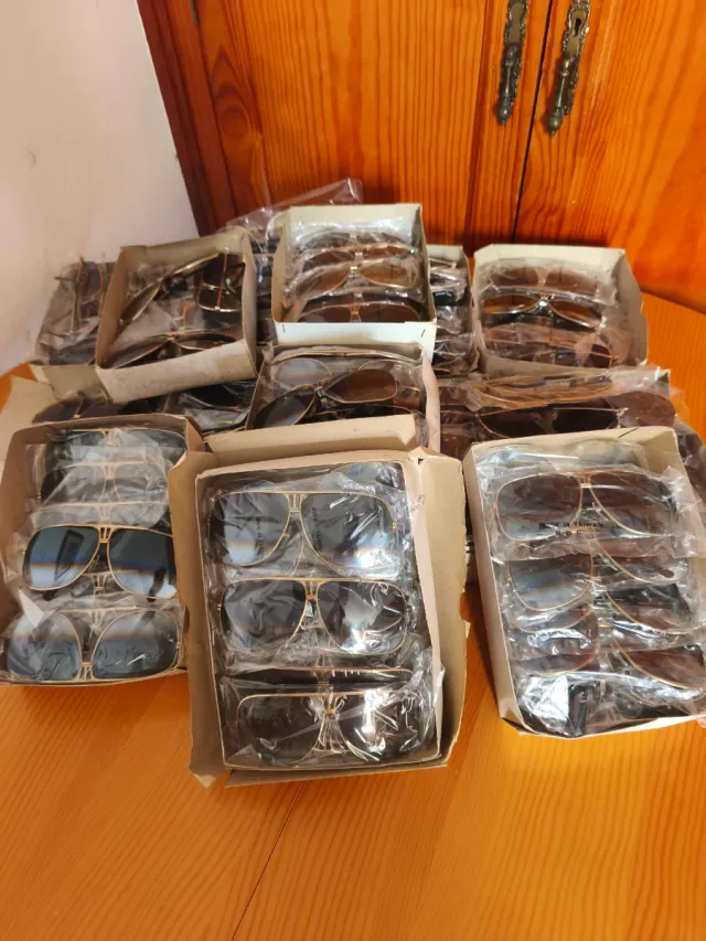 Lote 100+ Gafas de Sol Aviador Doradas