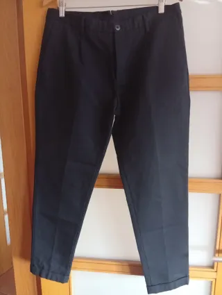 Pantalones Massimo Dutti Talla 42 Azul Oscuro