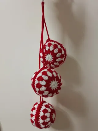 Decorazioni Natale Sfere Rosse e Bianche