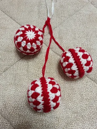 Decorazioni Natale Sfere Rosse e Bianche