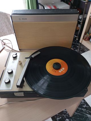 Giradischi Philips Diamond anni '70 + Dischi