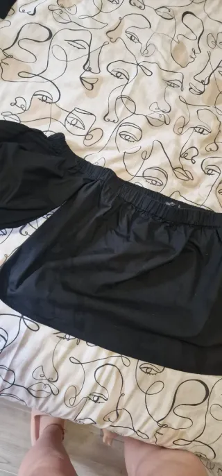 Camisa corta negra talla L