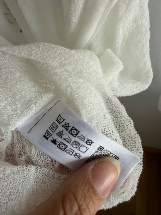 Camisa Zara punto fino abalorios