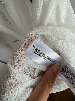 Camisa Zara punto fino abalorios