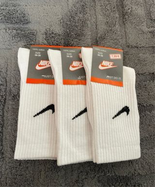 3 paia calzini Nike bianchi taglia 36-39