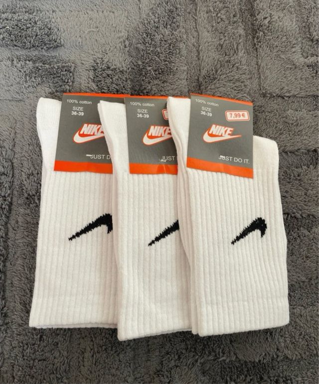 3 paia calzini Nike bianchi taglia 36-39