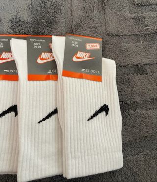 3 paia calzini Nike bianchi taglia 36-39