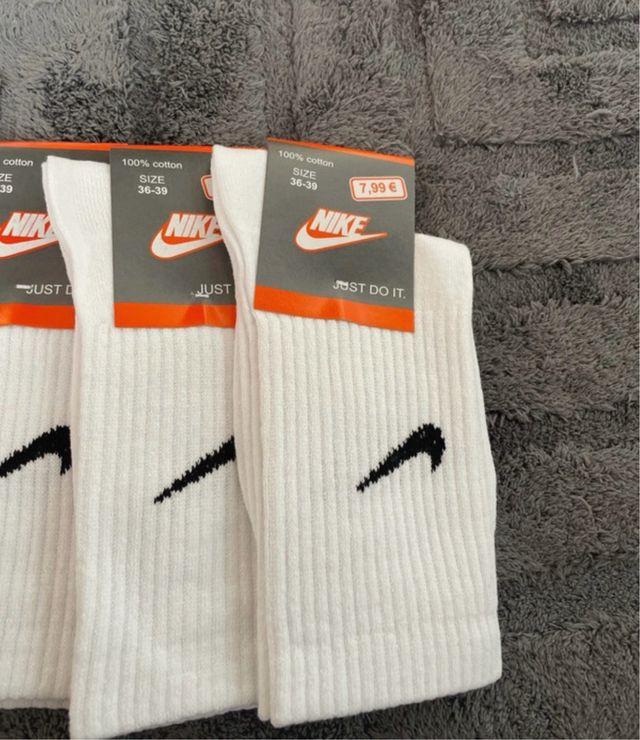3 paia calzini Nike bianchi taglia 36-39