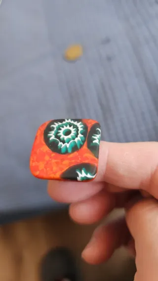 Anillo artesanal ( piedra ) multicolor