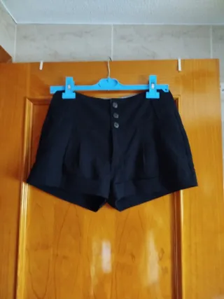 Pantalones cortos negros mujer