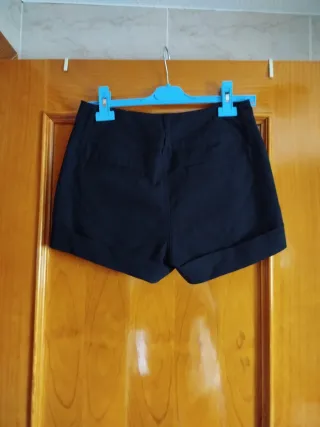 Pantalones cortos negros mujer