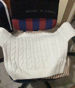 Jersey blanco trenzado talla XS