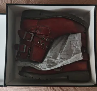 Botín piel Carmela burdeos mujer talla 39