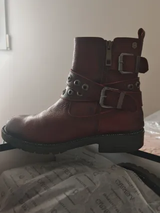 Botín piel Carmela burdeos mujer talla 39