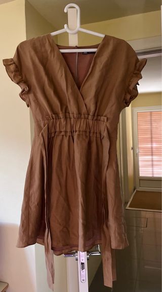 Vestido Zara marrón talla S