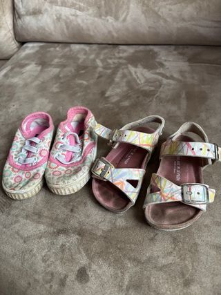 Lote 19 zapatitos bebé hasta talla 20