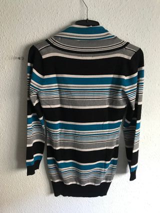 Jersey de rayas cuello vuelto