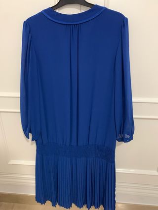 Vestido azul manga francesa