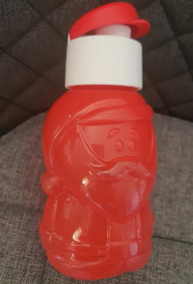 Botellas Tupperware Navideñas Santa y Muñeco Nieve