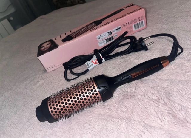 Cepillo Rizador Elle Negro y Rosa