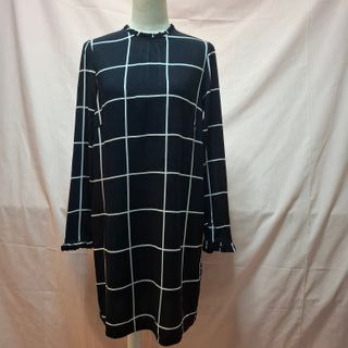 Vestido H&M cuadros cuello alto