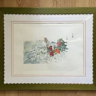 Pinturas en marcos de vidrio y madera