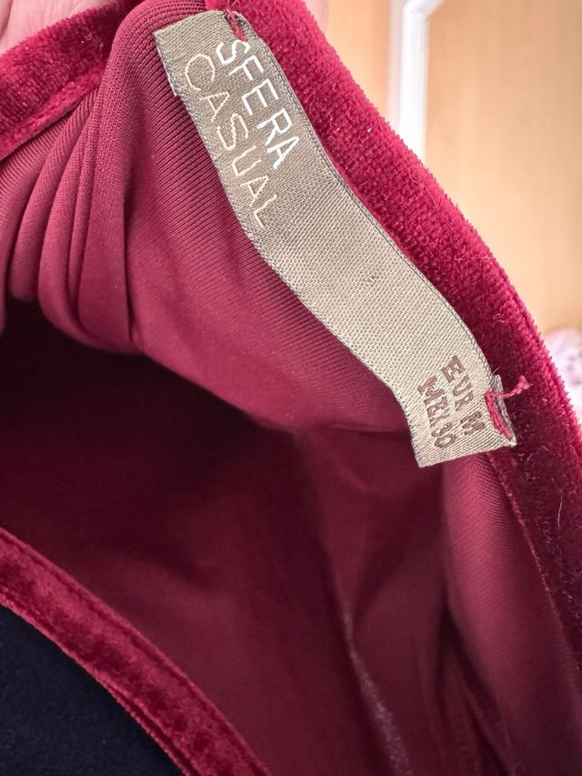 Vestido Terciopelo Burdeos