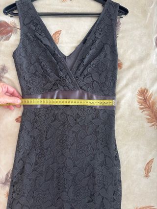 Vestido Mango encaje gris talla S
