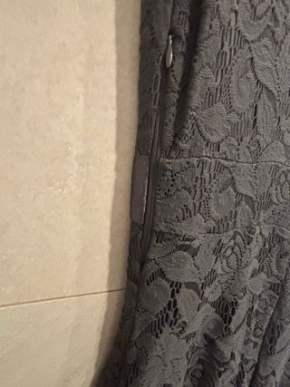 Vestido Mango encaje gris talla S