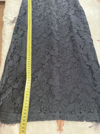 Vestido Mango encaje gris talla S