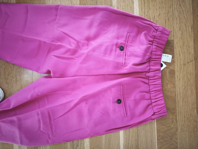 Pantalón Zara Fucsia Tobillero Talla XS