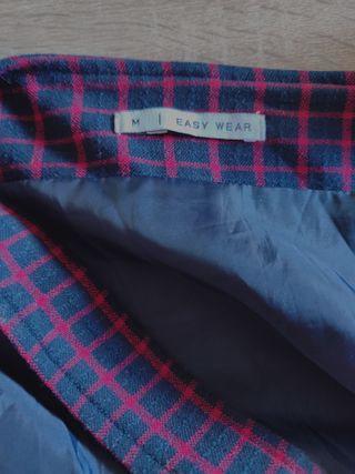 Vestido Peto Cuadros Rojo y Azul T M